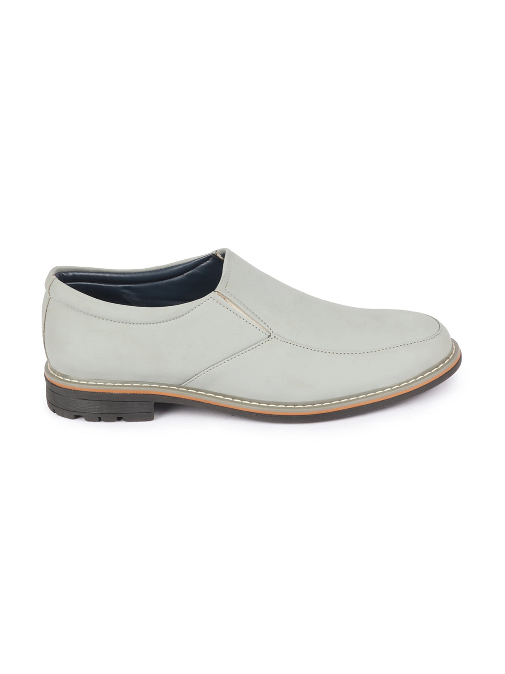 Shop Men Sky Blue Formal Office Comfort Design Broad Feet TPR Welted Sole Slip On Shoes Online.
