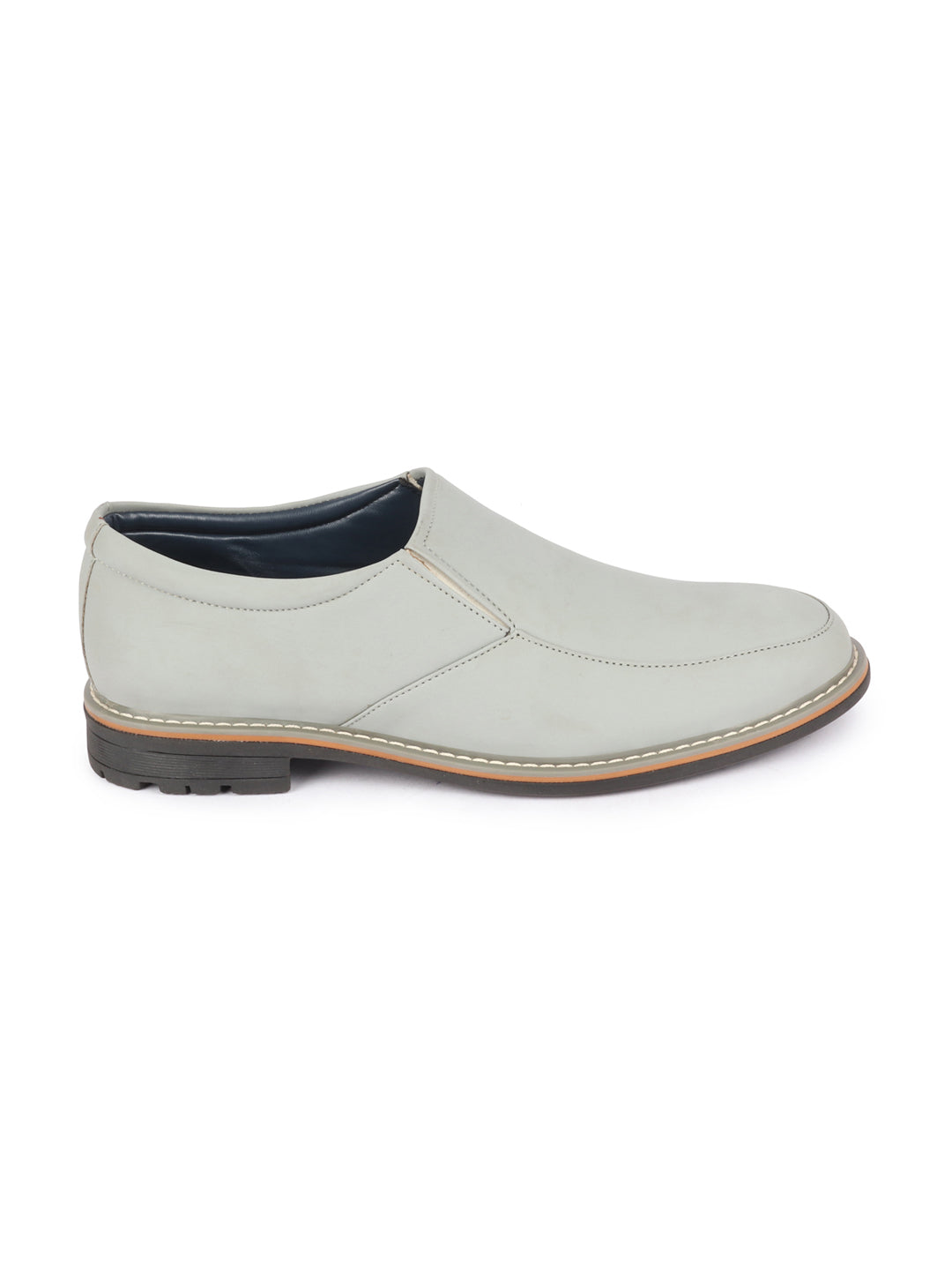Shop Men Sky Blue Formal Office Comfort Design Broad Feet TPR Welted Sole Slip On Shoes Online.
