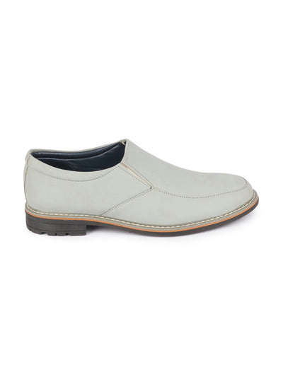 Men Sky Blue Formal Office Comfort Design Broad Feet TPR Welted Sole Slip On Shoes