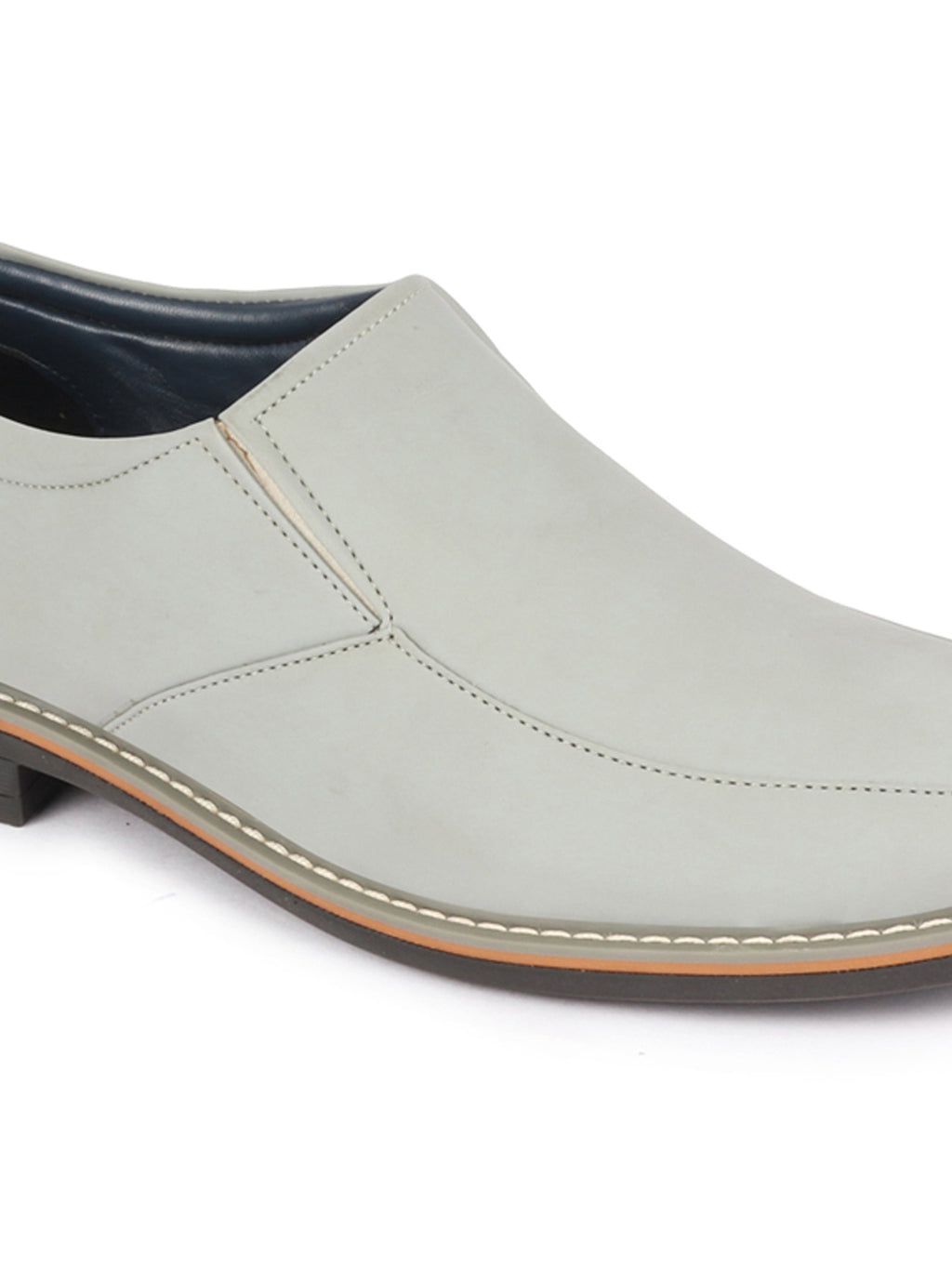Shop Men Sky Blue Formal Office Comfort Design Broad Feet TPR Welted Sole Slip On Shoes Online.