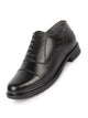 Men Black Genuine Leather Formal Office Comfort Broad Feet Oxford Lace Up Shoes