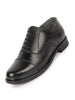 Men Black Genuine Leather Formal Office Comfort Broad Feet Oxford Lace Up Shoes