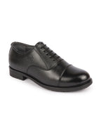 men black genuine leather formal office comfort broad feet oxford lace up shoes
