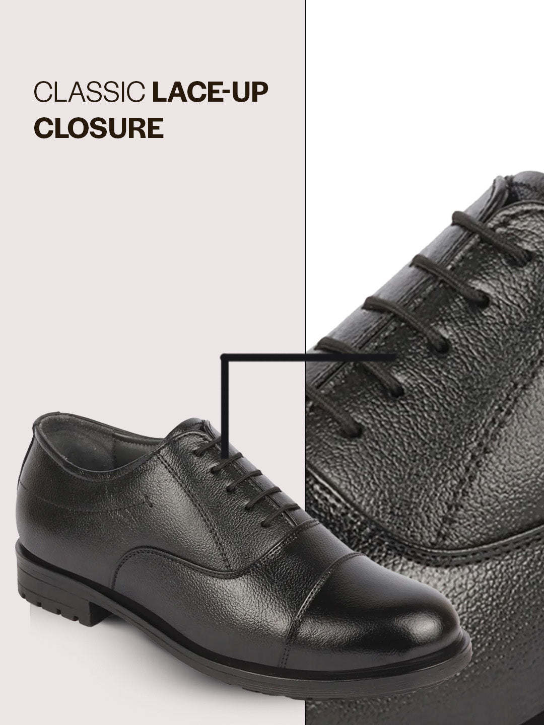 men black genuine leather formal office comfort broad feet oxford lace up shoes