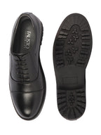 men black genuine leather formal office comfort broad feet oxford lace up shoes