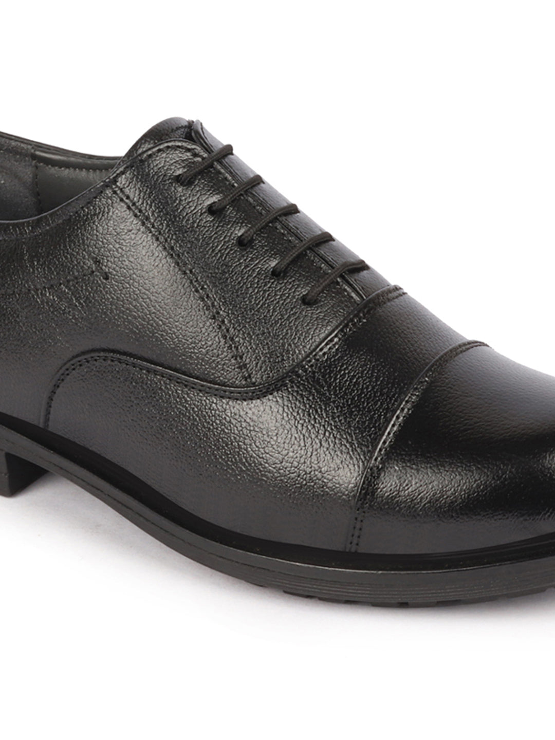 men black genuine leather formal office comfort broad feet oxford lace up shoes