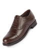 Men Brown Genuine Leather Formal Office Comfort Broad Feet Oxford Lace Up Shoes
