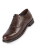 Men Brown Genuine Leather Formal Office Comfort Broad Feet Oxford Lace Up Shoes