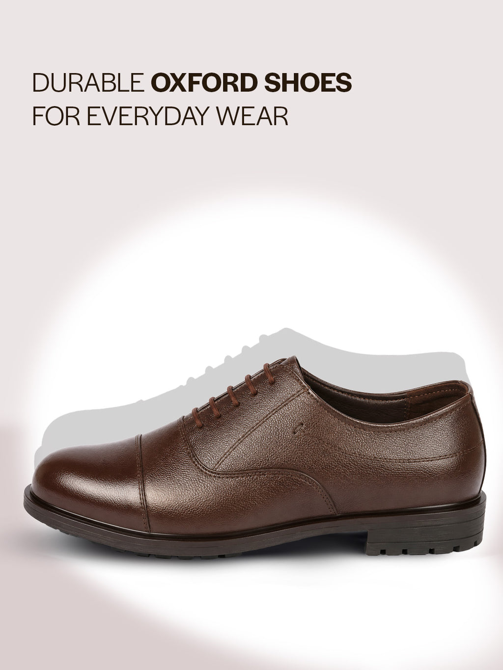 men brown genuine leather formal office comfort broad feet oxford lace up shoes
