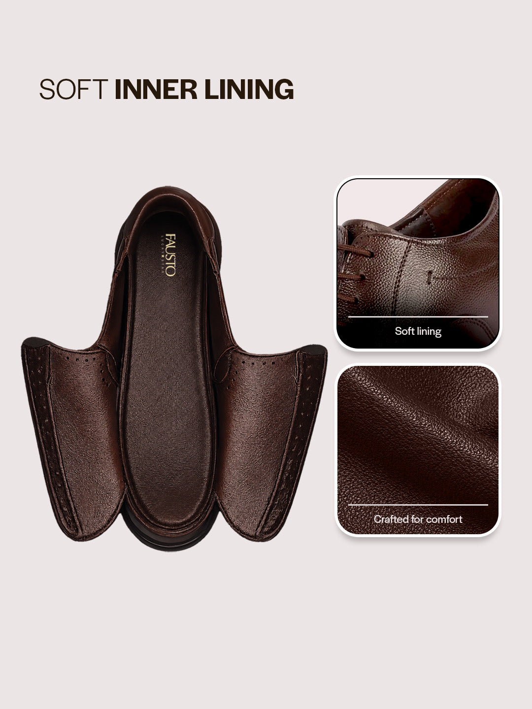 men brown genuine leather formal office comfort broad feet oxford lace up shoes