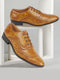 Men Teek Formal Office Round Toe Comfort Brogue Lace Up Shoes