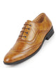 Men Teek Formal Office Round Toe Comfort Brogue Lace Up Shoes