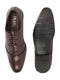 Men Brown Party Formal Office Comfort Embossed Design Lace Up Shoes
