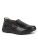 Men Black Genuine Leather Feather Lightweight EVA Sole Formal Office Comfort Broad Feet Slip On Shoes