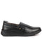 Men Black Genuine Leather Feather Lightweight EVA Sole Formal Office Comfort Broad Feet Slip On Shoes