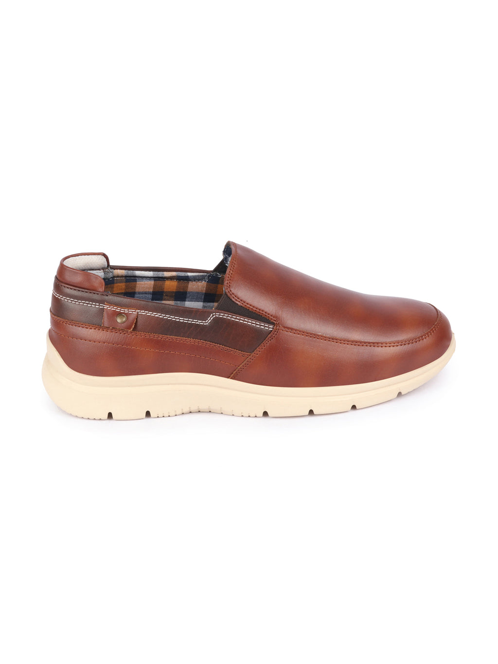 men tan genuine leather feather lightweight eva sole formal office comfort broad feet slip on shoes