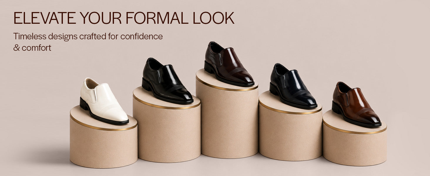 Men White Patent Leather Party Formal Textured Strip Slip On Shoes