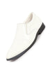 Men White Patent Leather Party Formal Textured Strip Slip On Shoes