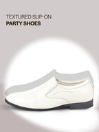 men white patent leather party formal textured strip slip on shoes