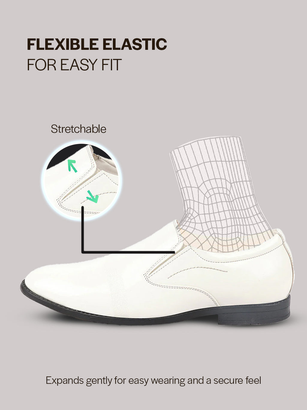 men white patent leather party formal textured strip slip on shoes