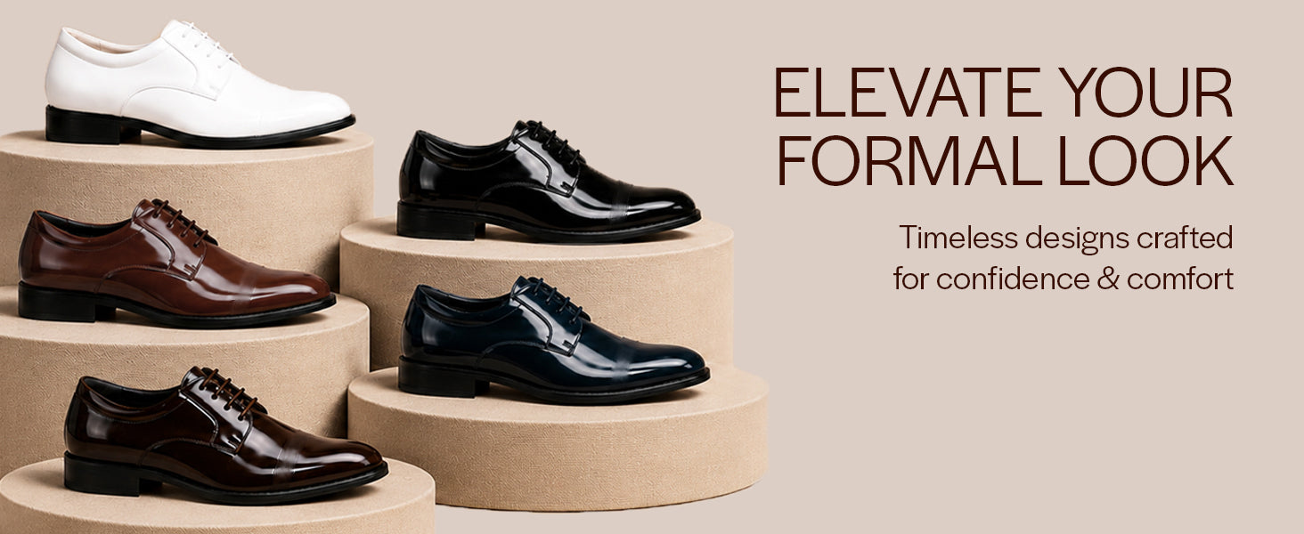 Men White Patent Leather Party Formal Textured Strip Lace Up Shoes