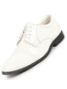 Men White Patent Leather Party Formal Textured Strip Lace Up Shoes