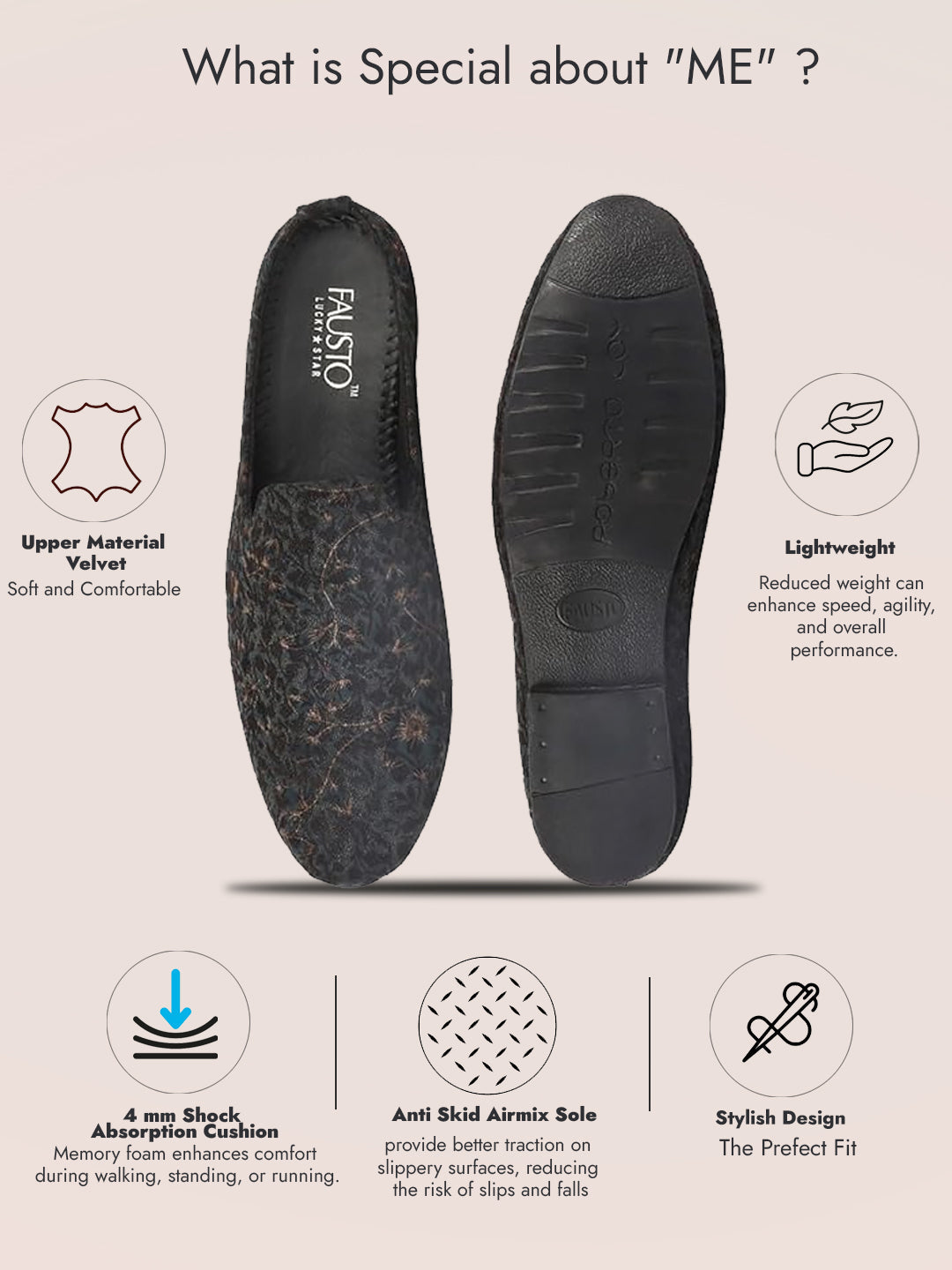 Shop Men Brown Floral Print Embellish Ethnic Wedding Party Back Open Slip on Shoes Online.