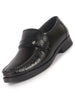 Men Black Genuine Leather Formal Slip On Moccasins Shoes for Office|Memory Cushion Meeting Slip-Ons