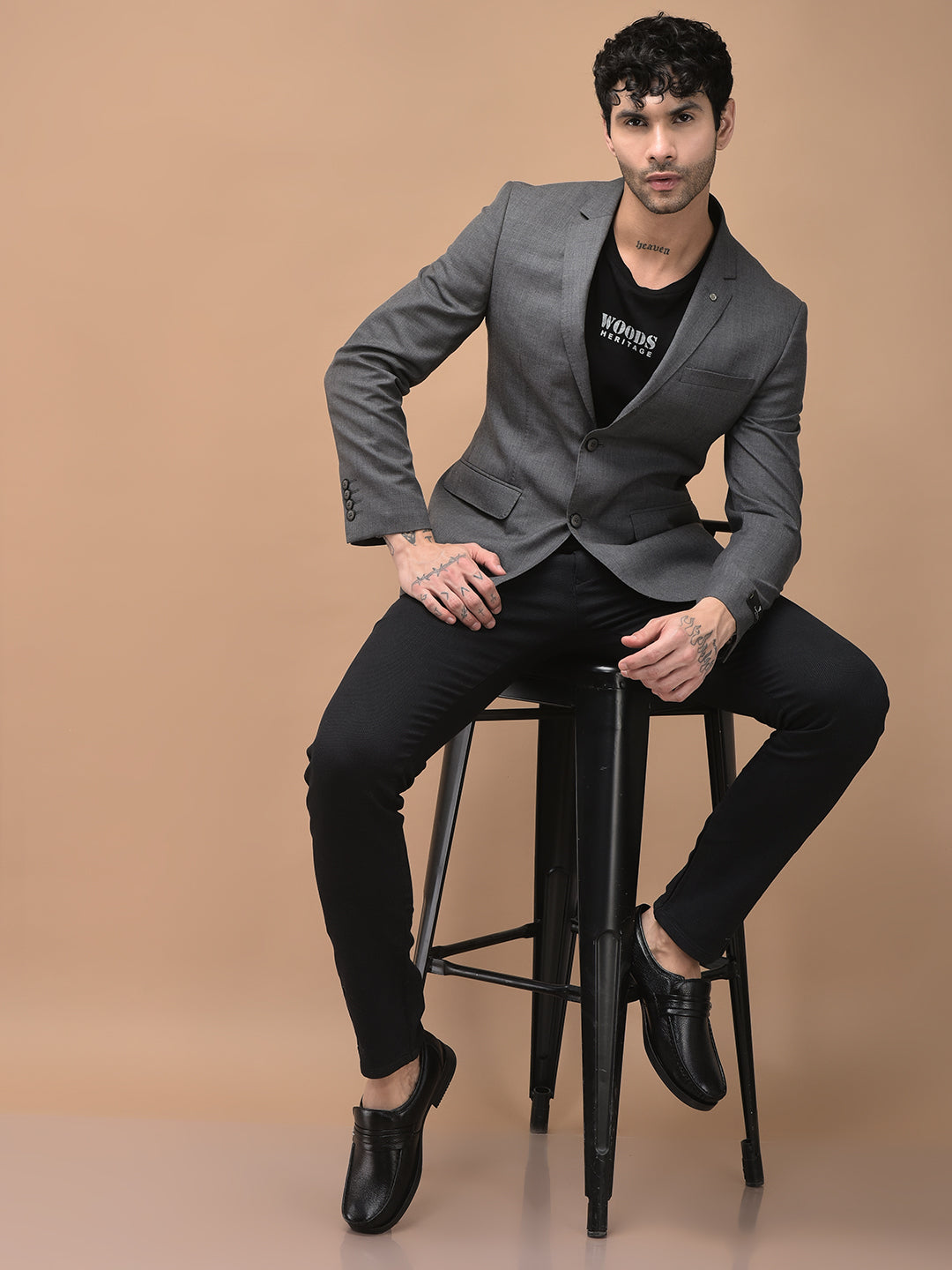 men black genuine leather formal slip on moccasins shoes for office