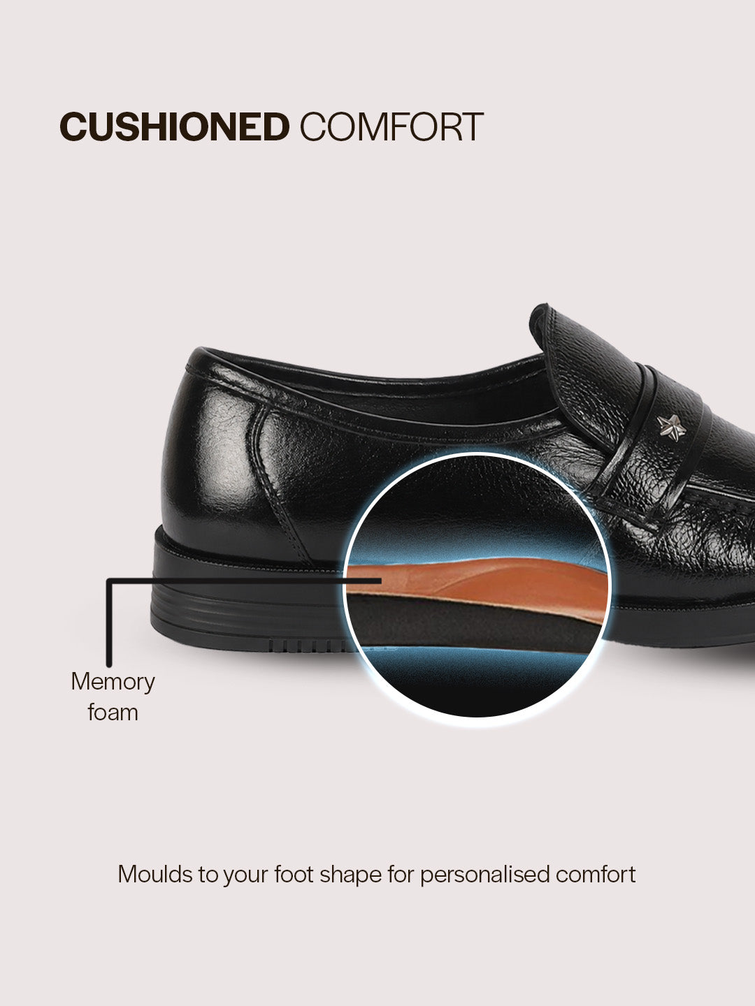 Buy Men Black Genuine Formal Moccasins Shoes for Office – FAUSTO.in