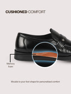 men black genuine leather formal slip on moccasins shoes for office|memory cushion meeting slip-ons