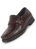 Men Brown Genuine Leather Formal Slip On Moccasins Shoes for Office|Memory Cushion Meeting Slip-Ons
