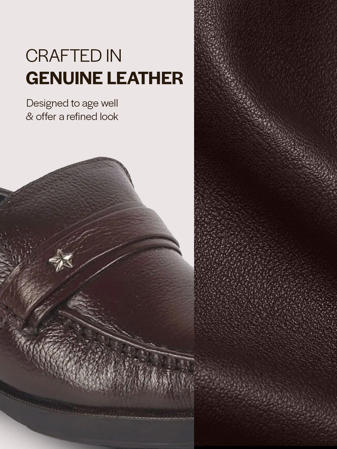 men brown genuine leather formal slip on moccasins shoes for office|memory cushion meeting slip-ons