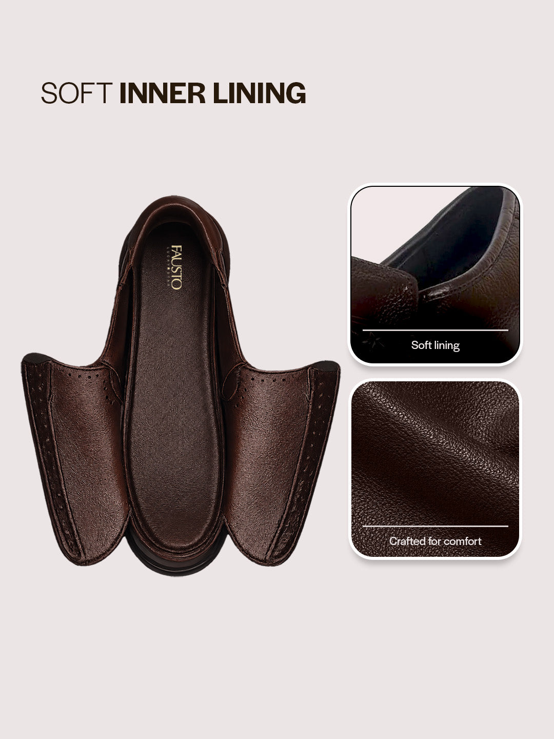 men brown genuine leather formal slip on moccasins shoes for office|memory cushion meeting slip-ons