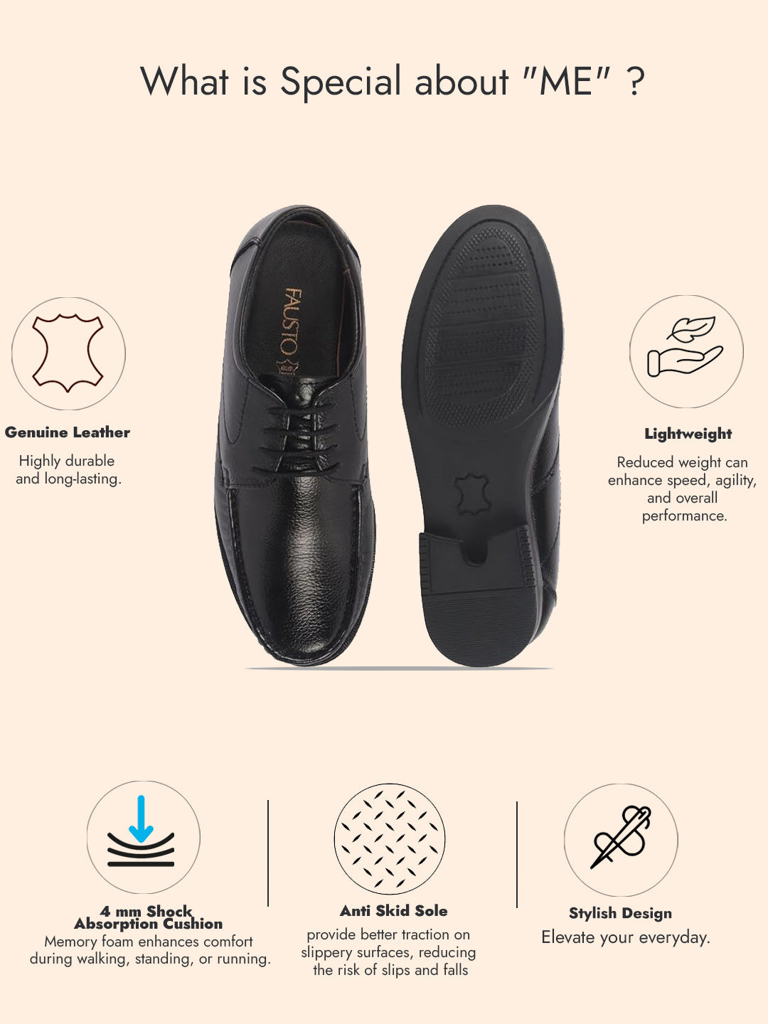 Men Black Genuine Leather Formal Lace Up Moccasins Derby Shoes for Office