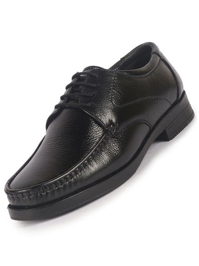 Buy Men Black Genuine Formal Moccasins Derby Shoes Online