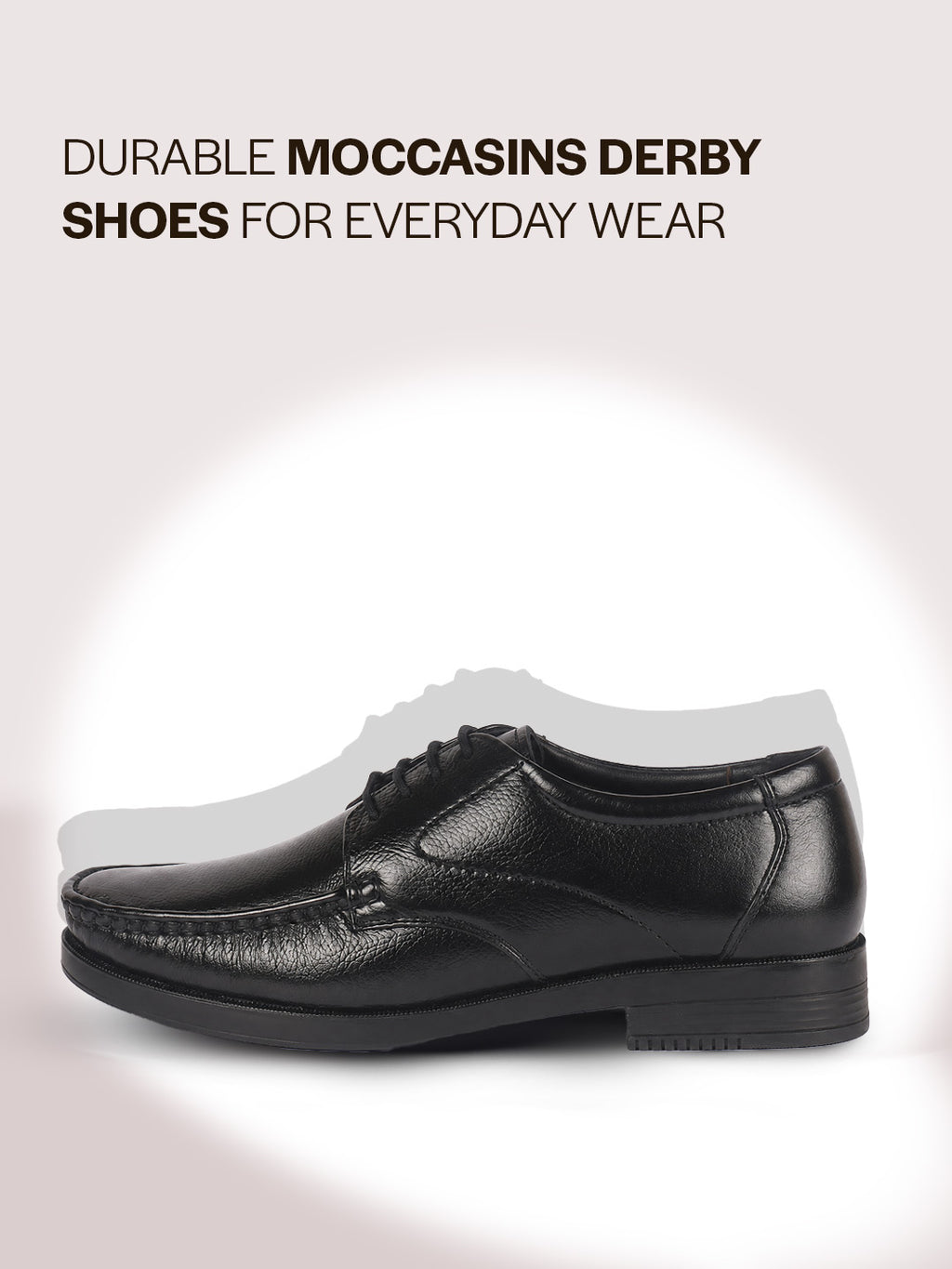 men black genuine leather formal lace up moccasins derby shoes for office