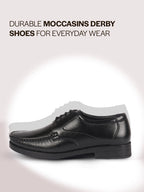 men black genuine leather formal lace up moccasins derby shoes for office