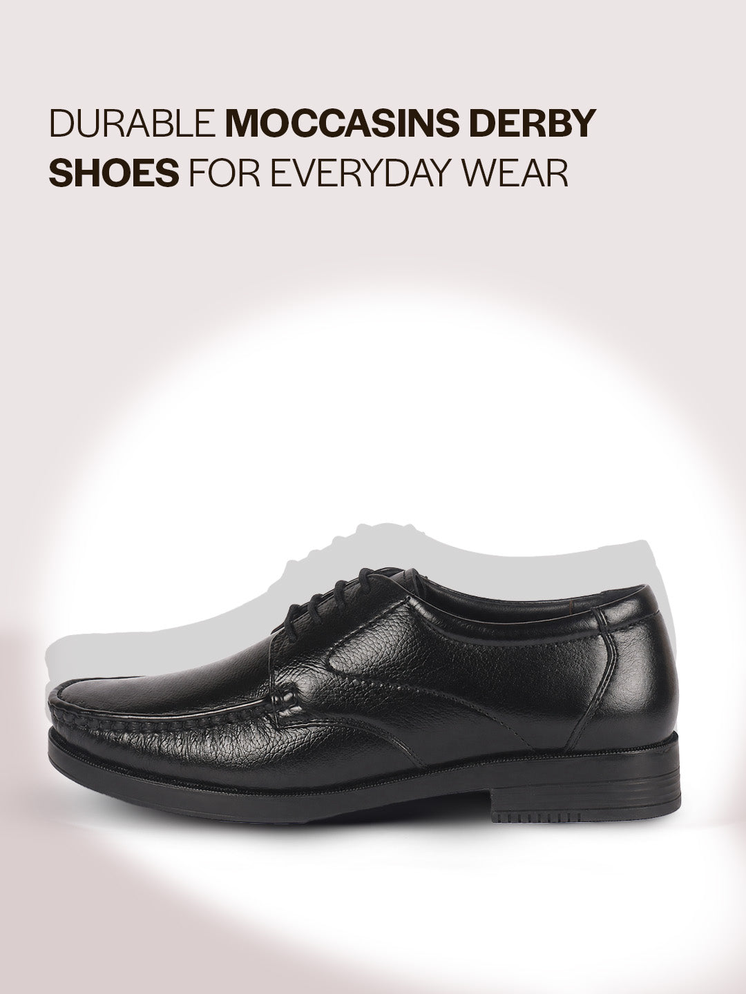men black genuine leather formal lace up moccasins derby shoes for office