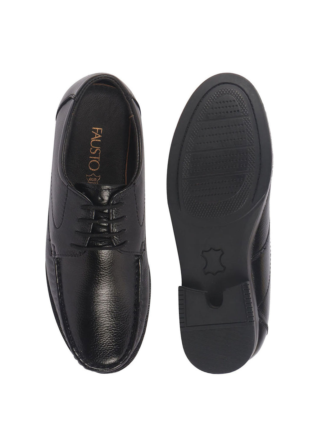 Men Black Genuine Leather Formal Lace Up Moccasins Derby Shoes for Office
