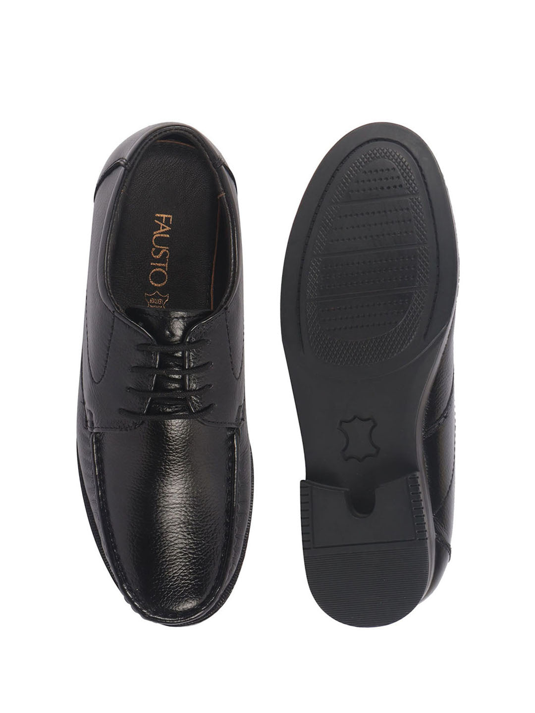 Men Black Genuine Leather Formal Lace Up Moccasins Derby Shoes for Office
