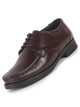 Men Brown Genuine Leather Formal Lace Up Moccasins Derby Shoes for Office|Memory Cushion Work Shoes Lace-Ups