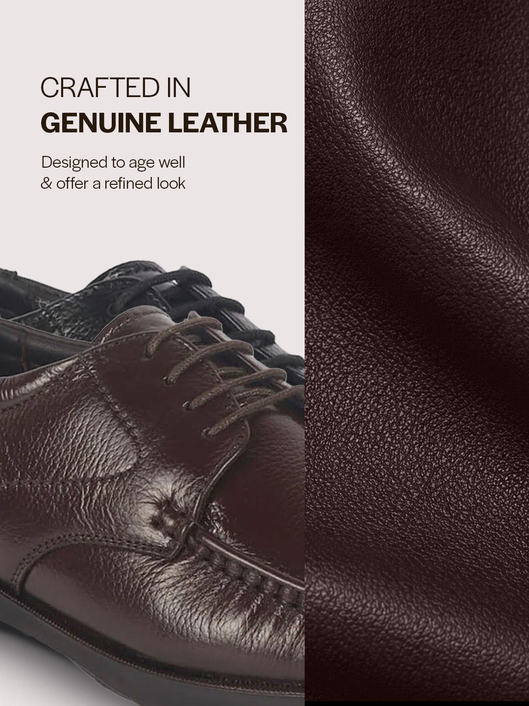 men brown genuine leather formal lace up moccasins derby shoes for office