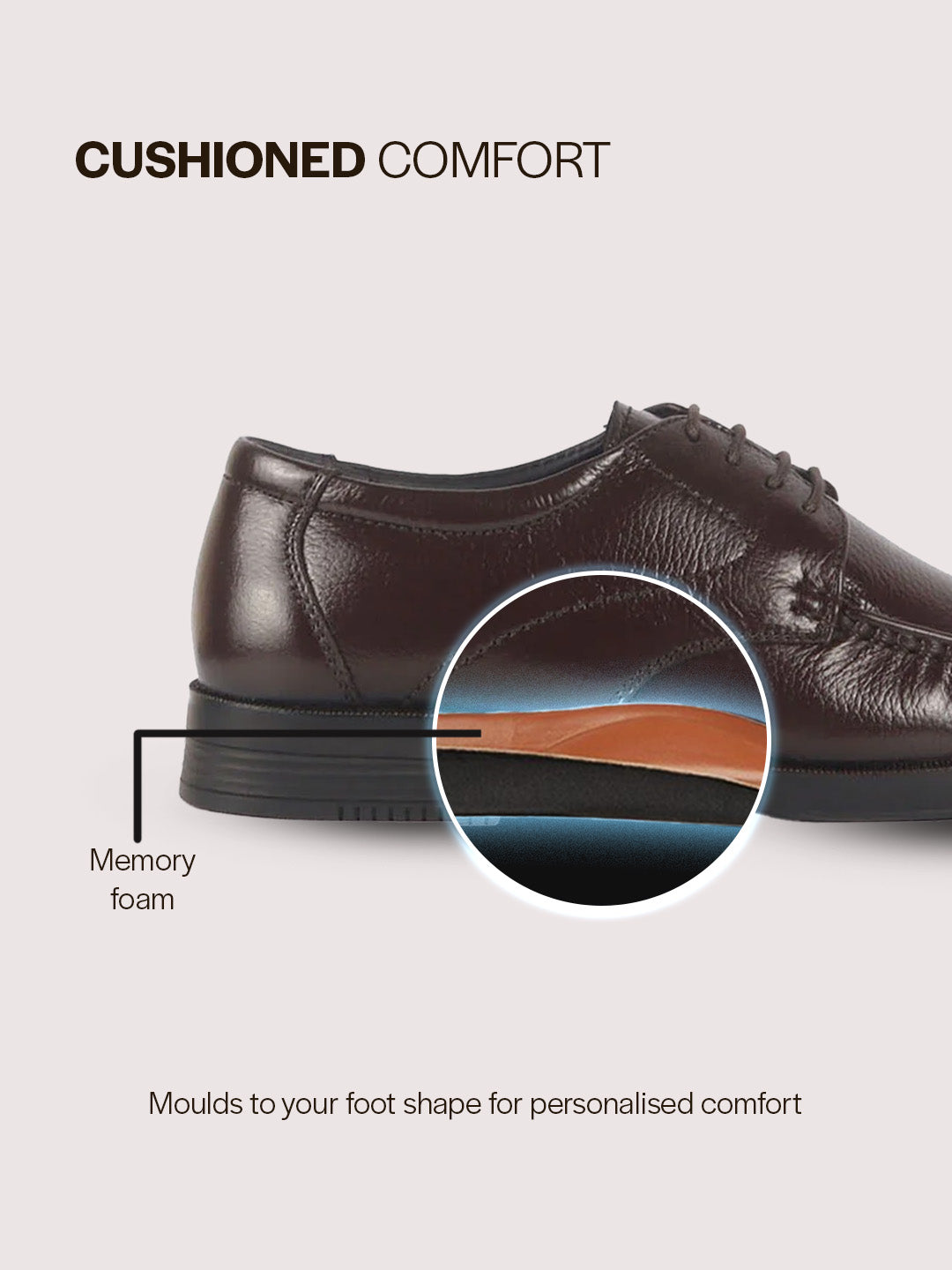 men brown genuine leather formal lace up moccasins derby shoes for office