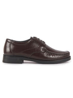 Men Brown Genuine Leather Formal Lace Up Moccasins Derby Shoes for Office
