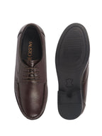 Men Brown Genuine Leather Formal Lace Up Moccasins Derby Shoes for Office