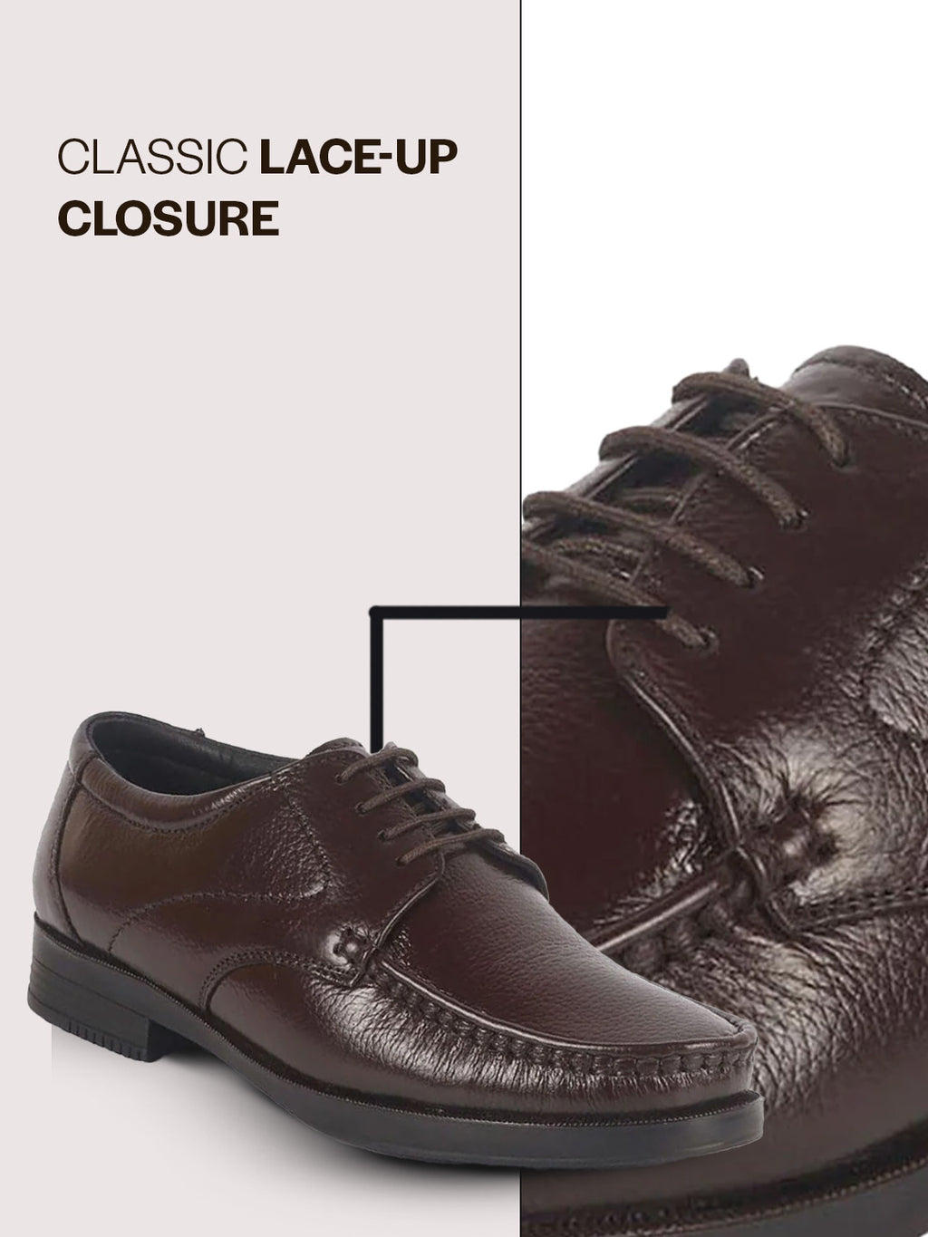 men brown genuine leather formal lace up moccasins derby shoes for office