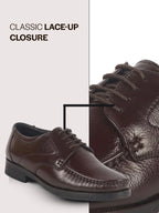 men brown genuine leather formal lace up moccasins derby shoes for office