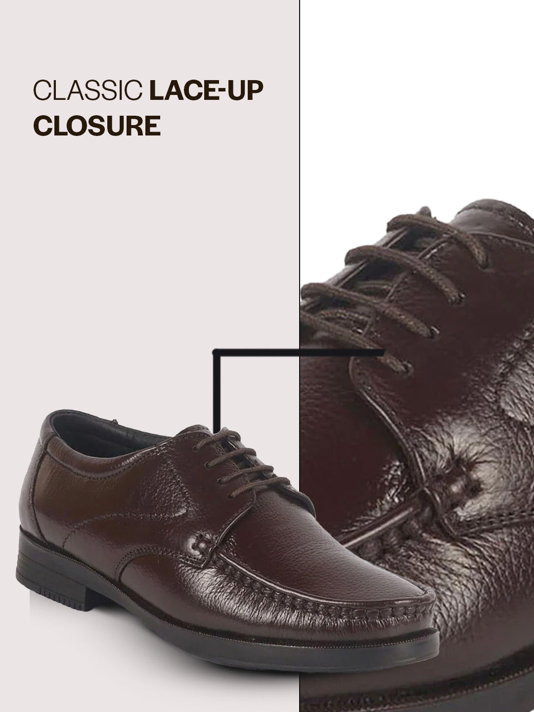 men brown genuine leather formal lace up moccasins derby shoes for office