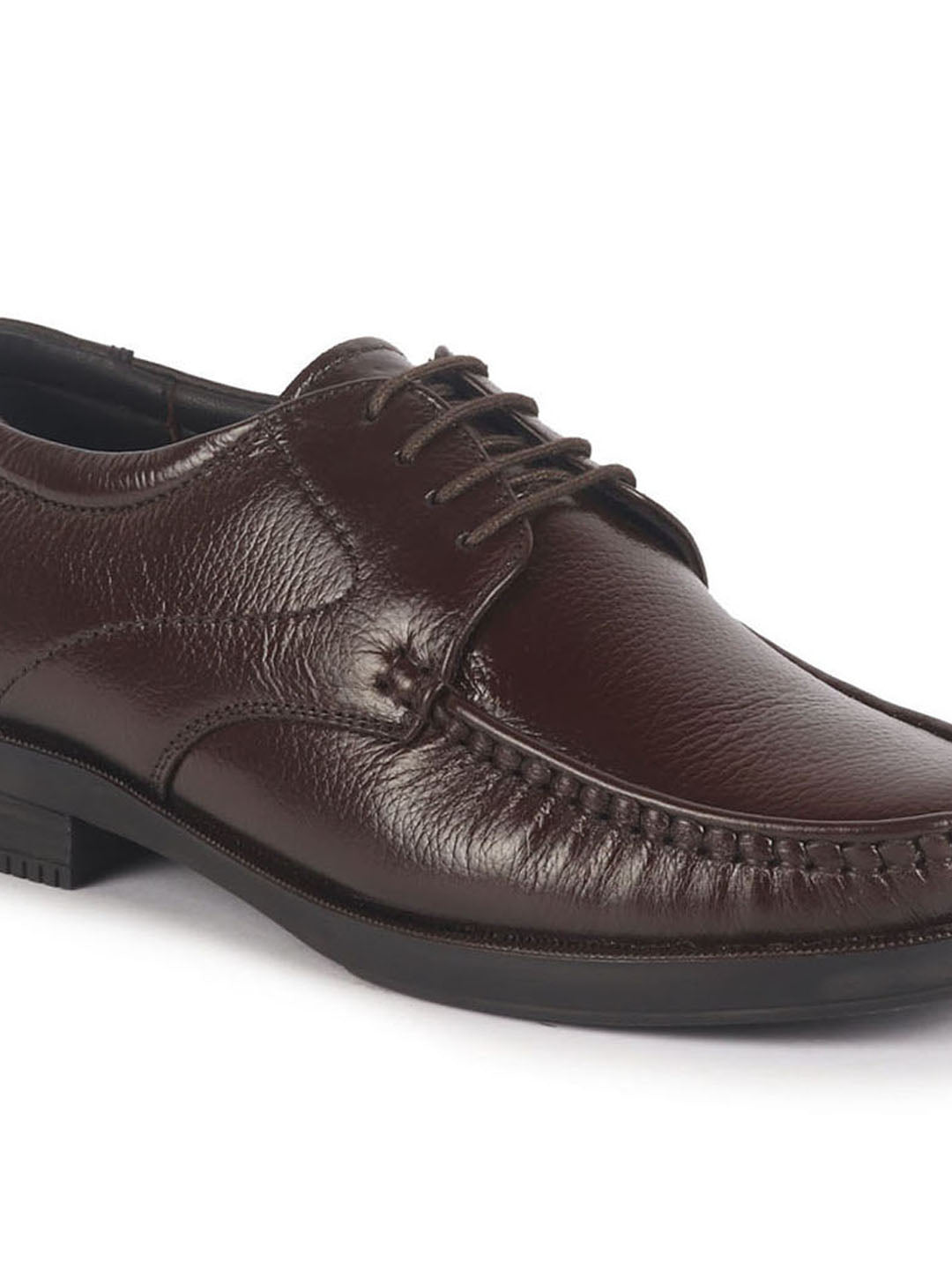 Men Brown Genuine Leather Formal Lace Up Moccasins Derby Shoes for Office
